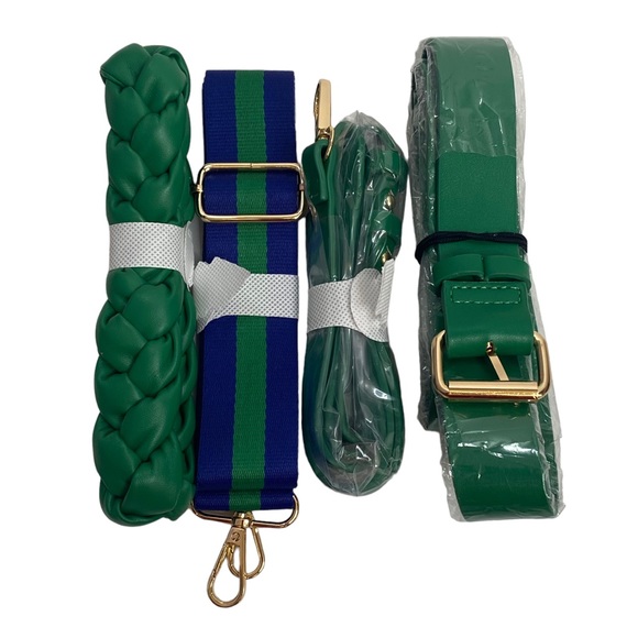 ANTHROPOLOGIE GREEN GOLD ZIPPER FAUX LEATHER CONVERTIBLE NWT $78 PURSE - Picture 2 of 4